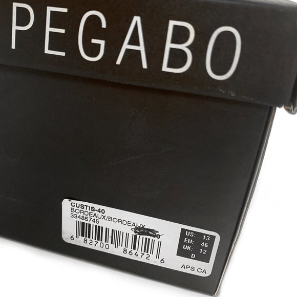 PEGABO Men’s Leather Oxford Dress Shoes in Bordeaux - NEW - Picture 12 of 12